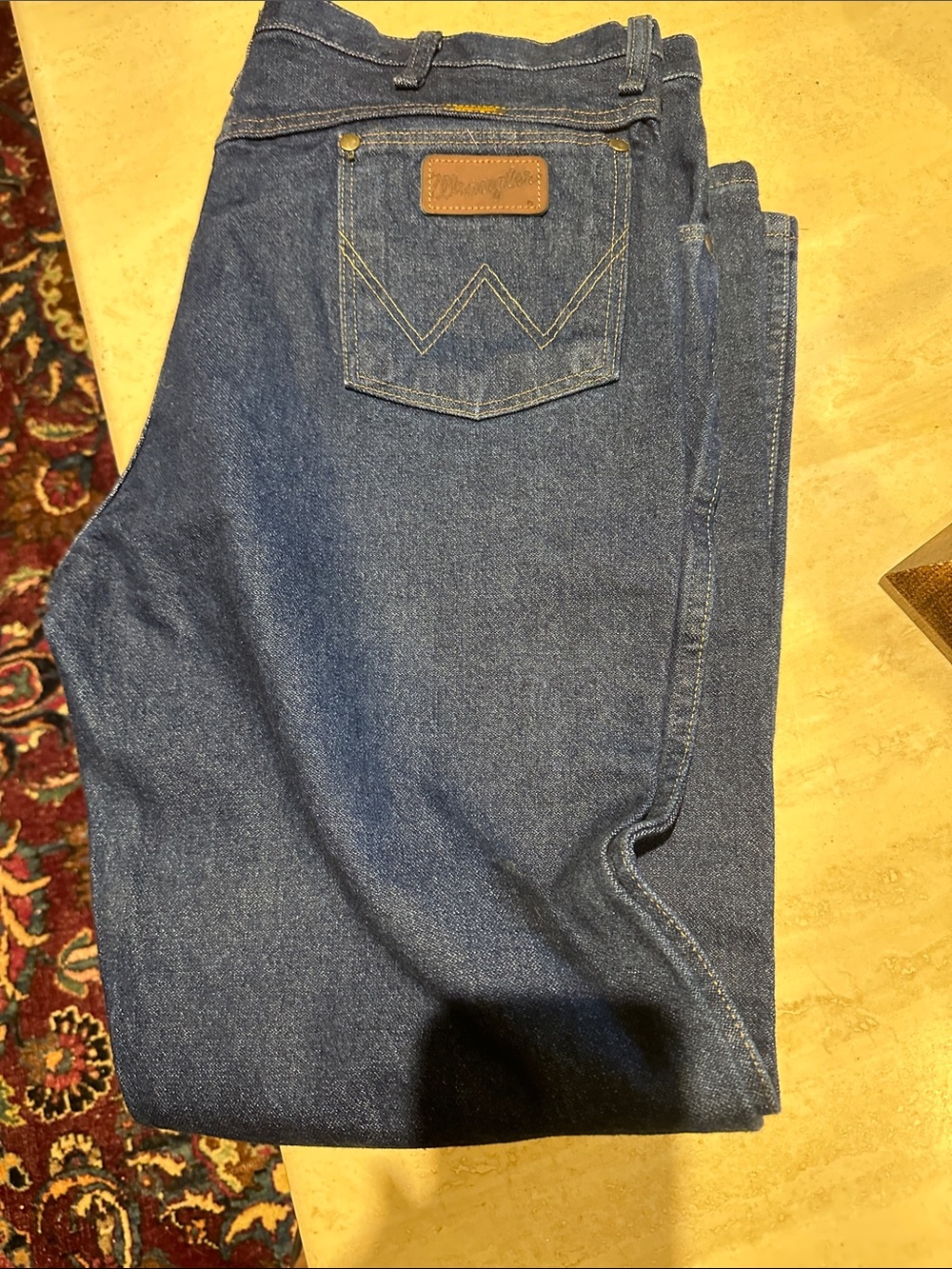 Wrangler Men’s Dark Blue Straight Leg Jeans